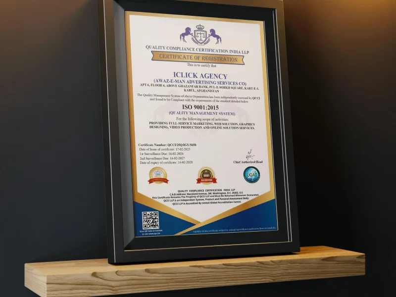 Certificate of ISO 9001