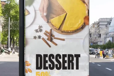 Billboard installed a pavement